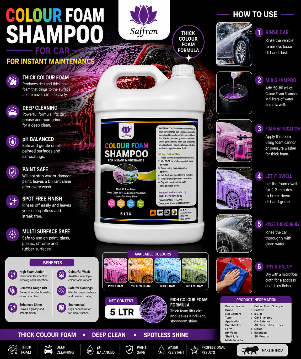 COLOUR FOAM SHAMPOO